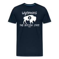 Load image into Gallery viewer, Wyoming The Bitcoin State T-Shirt - deep navy
