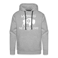 Load image into Gallery viewer, Wyoming The Bitcoin State Hoodie Sweatshirt - heather grey
