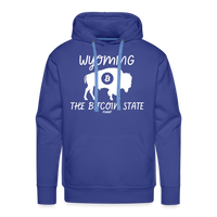 Load image into Gallery viewer, Wyoming The Bitcoin State Hoodie Sweatshirt - royal blue
