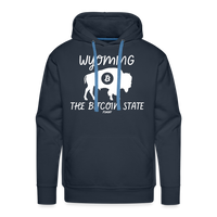 Load image into Gallery viewer, Wyoming The Bitcoin State Hoodie Sweatshirt - navy
