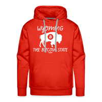 Load image into Gallery viewer, Wyoming The Bitcoin State Hoodie Sweatshirt - red
