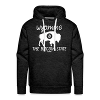 Load image into Gallery viewer, Wyoming The Bitcoin State Hoodie Sweatshirt - charcoal grey
