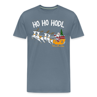 Load image into Gallery viewer, Ho Ho HODL Bitcoin T-Shirt - steel blue
