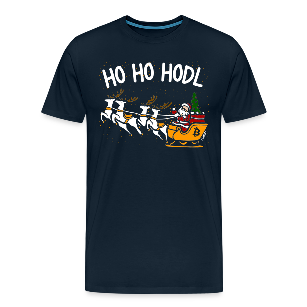 Ho Ho HODL Bitcoin T-Shirt - deep navy