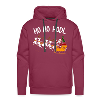 Load image into Gallery viewer, Ho Ho HODL Bitcoin Hoodie Sweatshirt - burgundy
