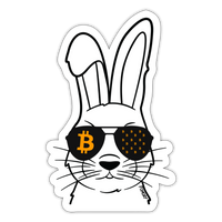 Load image into Gallery viewer, Silly Rabbit Bitcoin Sticker - white matte

