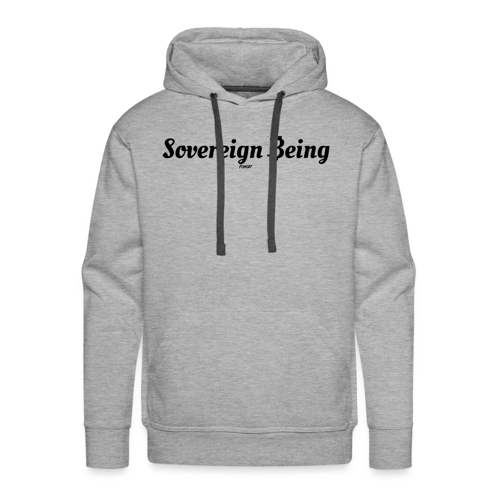 Sovereign Being Bitcoin B Hoodie Sweatshirt - heather grey