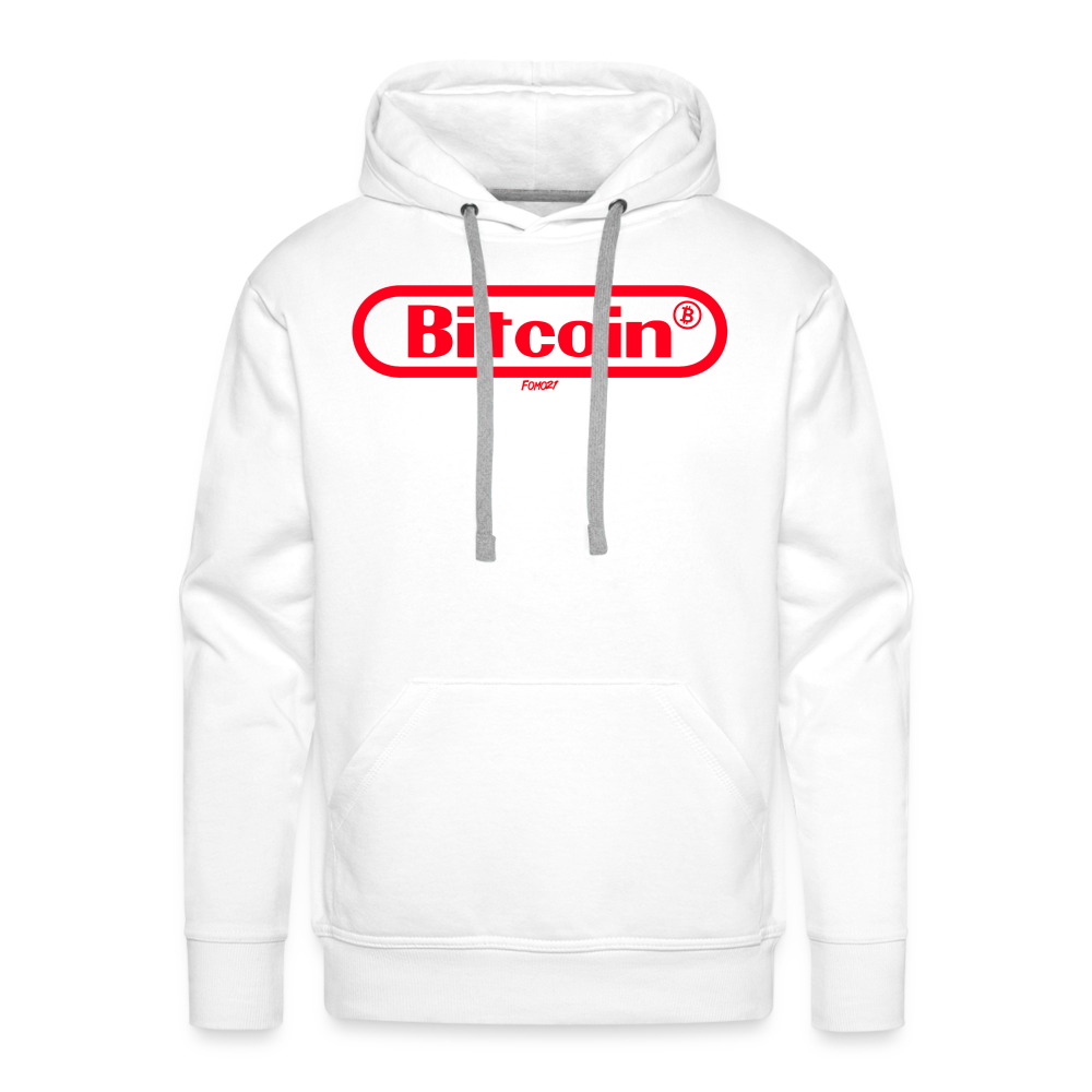Bitcoin Gamer Red Graphic Hoodie Sweatshirt - white