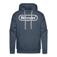Load image into Gallery viewer, Bitcoin Gamer White Graphic Hoodie Sweatshirt - heather denim
