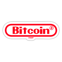 Load image into Gallery viewer, Bitcoin Gamer Red Graphic Sticker - white matte
