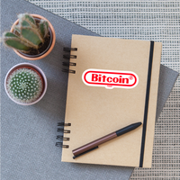 Load image into Gallery viewer, Bitcoin Gamer Red Graphic Sticker - white matte
