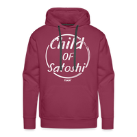 Load image into Gallery viewer, Child Of Satoshi (White Lettering) Bitcoin Hoodie Sweatshirt - burgundy
