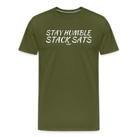 Load image into Gallery viewer, Stay Humble Stack Sats Bitcoin T-Shirt - olive green
