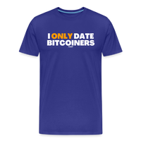 Load image into Gallery viewer, I Only Date Bitcoiners Bitcoin T-Shirt - royal blue
