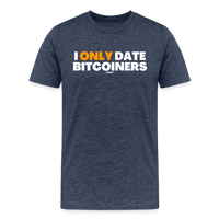 Load image into Gallery viewer, I Only Date Bitcoiners Bitcoin T-Shirt - heather blue
