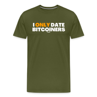 Load image into Gallery viewer, I Only Date Bitcoiners Bitcoin T-Shirt - olive green
