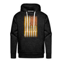 Load image into Gallery viewer, USA Bitcoin Flag Hoodie Sweatshirt - charcoal grey
