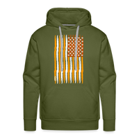 Load image into Gallery viewer, USA Bitcoin Flag Hoodie Sweatshirt - olive green
