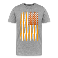 Load image into Gallery viewer, USA Bitcoin Flag T-Shirt - heather gray
