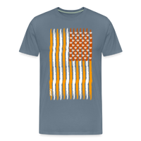 Load image into Gallery viewer, USA Bitcoin Flag T-Shirt - steel blue

