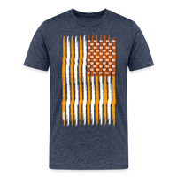 Load image into Gallery viewer, USA Bitcoin Flag T-Shirt - heather blue
