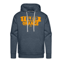 Load image into Gallery viewer, I Bleed Orange Bitcoin Hoodie Sweatshirt - heather denim

