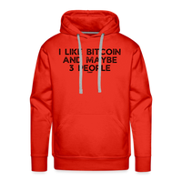 Load image into Gallery viewer, I Like Bitcoin And Maybe 3 People Hoodie Sweatshirt - red

