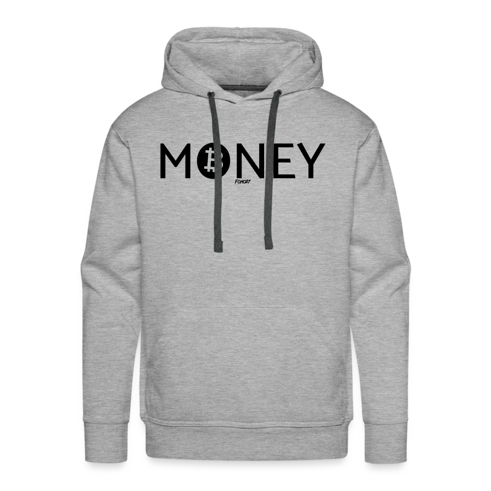 Money With Bitcoin B Hoodie Sweatshirt - heather grey