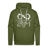 Load image into Gallery viewer, Infinity Divided By 21 Million Bitcoin (White Dotted) Hoodie Sweatshirt - olive green
