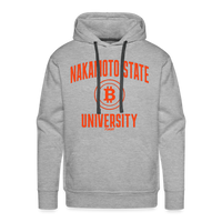 Load image into Gallery viewer, Nakamoto State University (Orange) Hoodie Sweatshirt - heather grey
