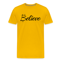 Load image into Gallery viewer, Believe Bitcoin T-Shirt - sun yellow
