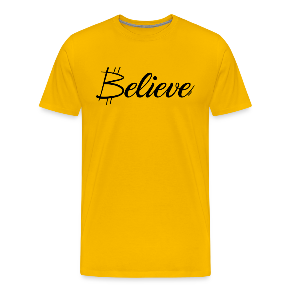 Believe Bitcoin T-Shirt - sun yellow