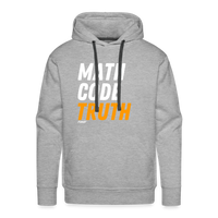 Load image into Gallery viewer, Math Code Truth Bitcoin Hoodie Sweatshirt - heather grey
