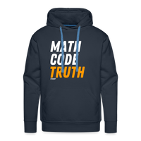 Load image into Gallery viewer, Math Code Truth Bitcoin Hoodie Sweatshirt - navy
