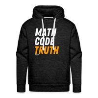 Load image into Gallery viewer, Math Code Truth Bitcoin Hoodie Sweatshirt - charcoal grey
