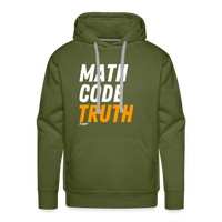 Load image into Gallery viewer, Math Code Truth Bitcoin Hoodie Sweatshirt - olive green

