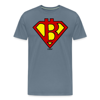 Load image into Gallery viewer, Super Bitcoiner Bitcoin T-Shirt - steel blue
