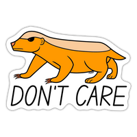 Load image into Gallery viewer, Honey Badger Don&#39;t Care Bitcoin Sticker - white matte
