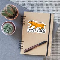 Load image into Gallery viewer, Honey Badger Don&#39;t Care Bitcoin Sticker - white matte
