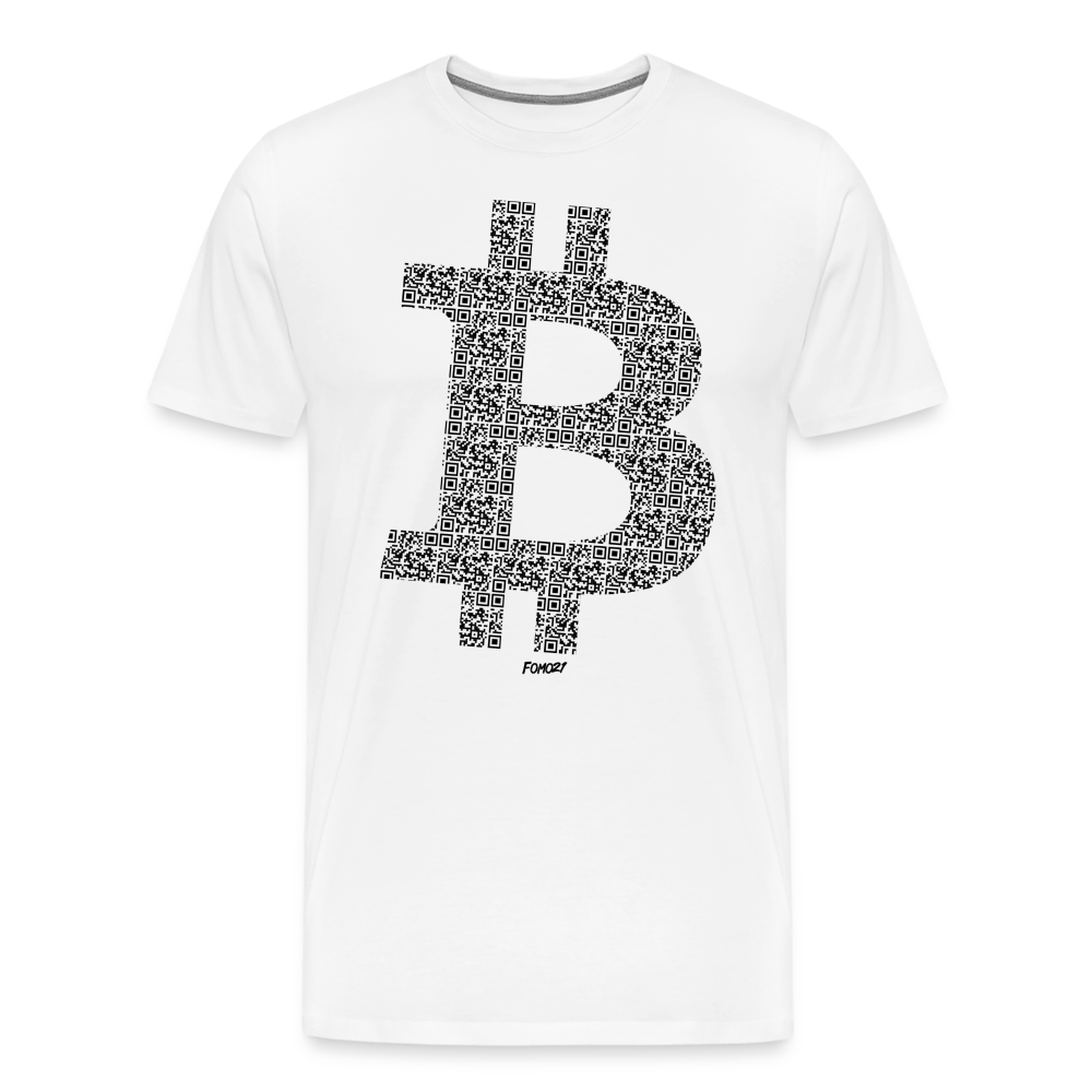Bitcoin B QR Code T-Shirt - white