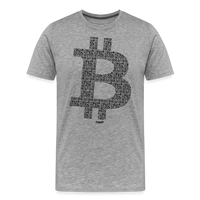 Load image into Gallery viewer, Bitcoin B QR Code T-Shirt - heather gray

