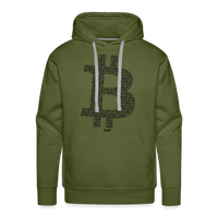 Load image into Gallery viewer, Bitcoin B QR Code Hoodie Sweatshirt - olive green
