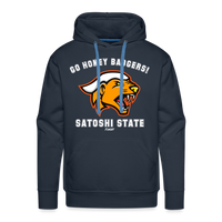 Load image into Gallery viewer, Go Honey Badgers! Satoshi State Bitcoin Hoodie Sweatshirt - navy
