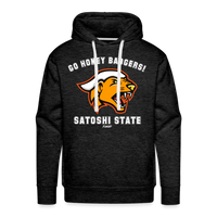 Load image into Gallery viewer, Go Honey Badgers! Satoshi State Bitcoin Hoodie Sweatshirt - charcoal grey
