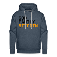 Load image into Gallery viewer, God Family Bitcoin Hoodie Sweatshirt - heather denim
