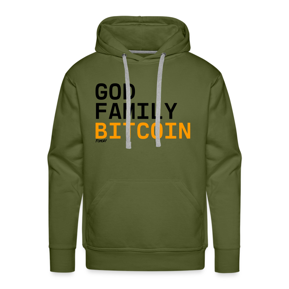 God Family Bitcoin Hoodie Sweatshirt - olive green