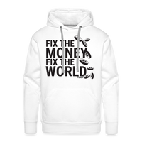 Load image into Gallery viewer, Fix The Money Fix The World Bitcoin Hoodie Sweatshirt - white
