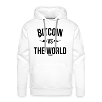 Load image into Gallery viewer, Bitcoin VS The World (Black Graphic) Hoodie Sweatshirt - white
