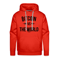 Load image into Gallery viewer, Bitcoin VS The World (Black Graphic) Hoodie Sweatshirt - red
