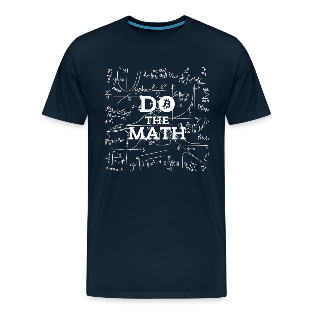 Do The Math Bitcoin T-Shirt - deep navy